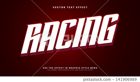 Racing 3d editable text effect template Racing 3d editable text effect template 141906989
