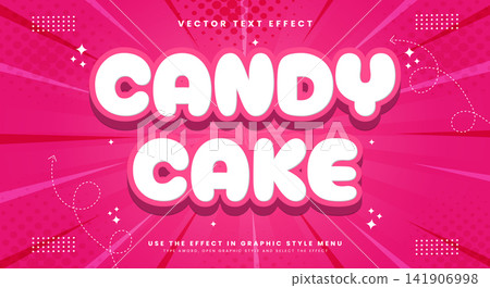 Candy Cake 3d editable text effect Template Candy Cake 3d editable text effect Template 141906998