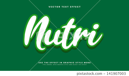 Nutri Green 3d editable text effect Template Nutri Green 3d editable text effect Template 141907003