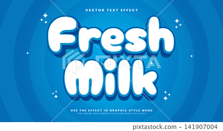 Fresh Milk 3d editable text effect Template Fresh Milk 3d editable text effect Template 141907004