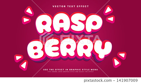 Raspberry 3d editable text effect template Raspberry 3d editable text effect template 141907009