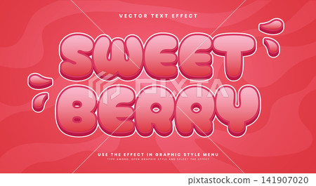 Sweet berry 3d editable text effect template Sweet berry 3d editable text effect template 141907020