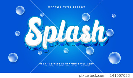 Splash 3d editable text effect Splash 3d editable text effect 141907033