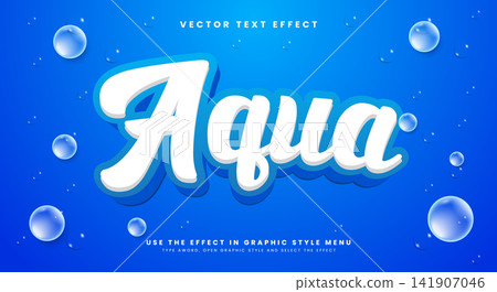 Aqua 3d editable text effect template Aqua 3d editable text effect template 141907046