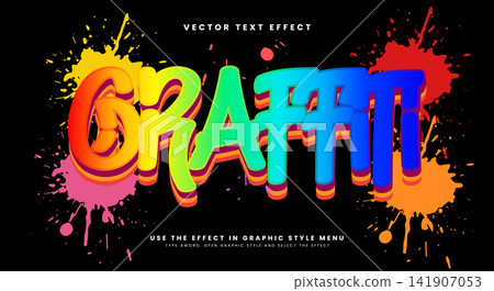 Graffiti 3d editable text effect template Graffiti 3d editable text effect template 141907053