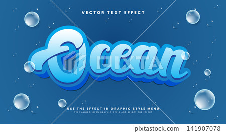 Ocean 3d editable text effect Template Ocean 3d editable text effect Template 141907078