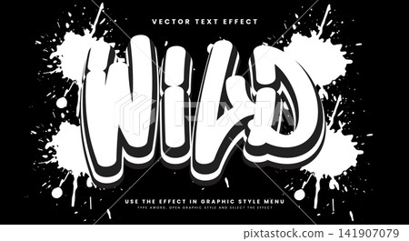 Wild graffiti Style 3d Editable Text Effect 141907079