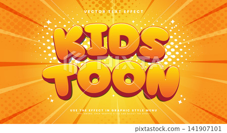 Kids Toon 3d editable text effect Template Kids Toon 3d editable text effect Template 141907101