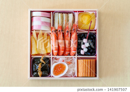 New Year's dishes, first tier / celebratory dishes and appetizers 141907507