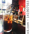 black soft drinks iced cold at restaurant on table for relax summer  141907563