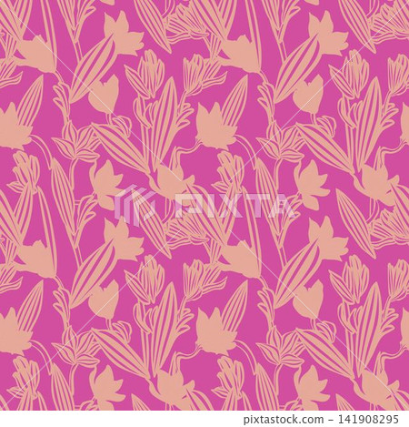 Colourful Botanical Floral Seamless Pattern Design Colourful Botanical Floral Seamless Pattern Design 141908295
