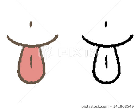 一幅人物伸出舌頭的插圖 一幅人物伸出舌頭的插圖 141908549