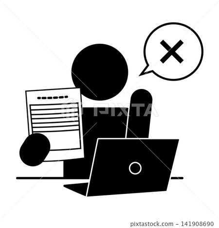阻止輸入機密資訊的圖示 | 資訊外洩預防與安全 阻止輸入機密資訊的圖示 | 資訊外洩預防與安全 141908690