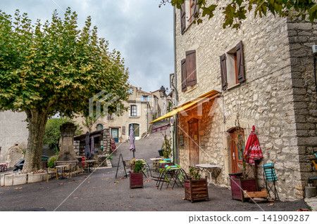 The narrow streets of the old village Trigance in France The narrow streets of the old village Trigance in France 141909287