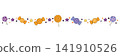 Cute border design featuring Halloween sweets and candies 141910526
