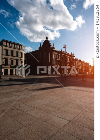 old architecture and downtown city square of ancient Lublin, Poland old architecture and downtown city square of ancient Lublin, Poland 141912254