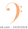 橘色低音譜號 141913018