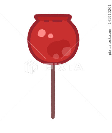 Color illustration of candy apple 141913261