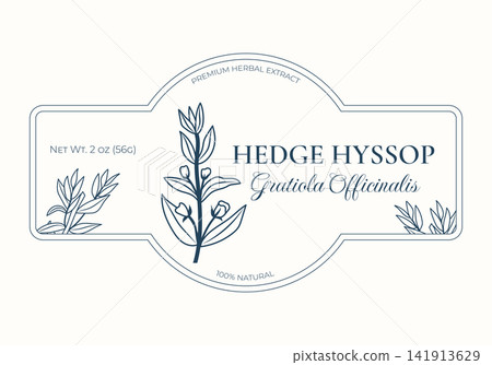 Hedge Hyssop Herbal Extract Product Label Template Hedge Hyssop Herbal Extract Product Label Template 141913629