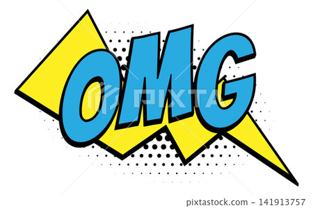 OMG Comic Book Pop Art Lightning Bolt Graphic 141913757