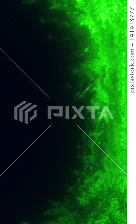Glowing green plasma edge with dark copy space, smoky cosmic texture, and mysterious futuristic energy atmosphere. Glowing green plasma edge with dark copy space, smoky cosmic texture, and mysterious futuristic energy atmosphere. 141913777