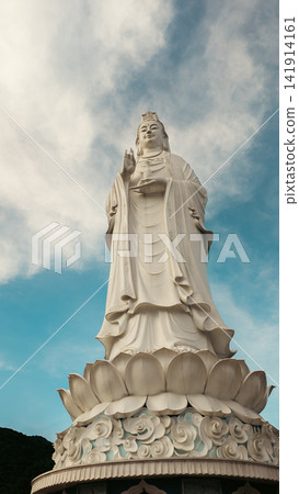 religious Lady Buddha monument at Linh Ung pagoda and buddhism temple, Asian religion and spirituality, Son Tra peninsula, Da Nang, Vietnam religious Lady Buddha monument at Linh Ung pagoda and buddhism temple, Asian religion and spirituality, Son Tra peninsula, Da Nang, Vietnam 141914161