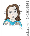 A sleepy woman (illustration) 141914561