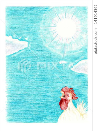 早晨的雞插圖 早晨的雞插圖 141914562