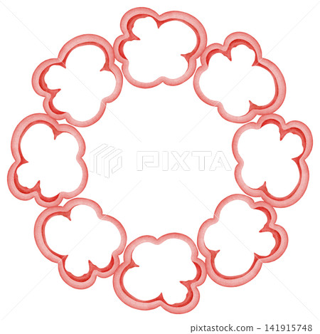 Watercolor red bell pepper wreath with whole and halved sweet peppers, green leaves. Hand drawn round frame for culinary design, menu, recipe card, kitchen decor, isolated on white background. Watercolor red bell pepper wreath with whole and halved sweet peppers, green leaves. Hand drawn round frame for culinary design, menu, recipe card, kitchen decor, isolated on white background. 141915748