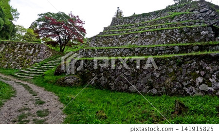 位於岐阜縣惠那市的岩村城,是日本三大山城之一,其雄偉的六層城牆和從天守閣升起的蔥鬱綠植令人嘆為觀止。 位於岐阜縣惠那市的岩村城,是日本三大山城之一,其雄偉的六層城牆和從天守閣升起的蔥鬱綠植令人嘆為觀止。 141915825