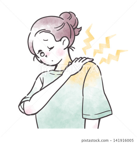 身體不適的示意圖:肩膀僵硬 身體不適的示意圖:肩膀僵硬 141916005