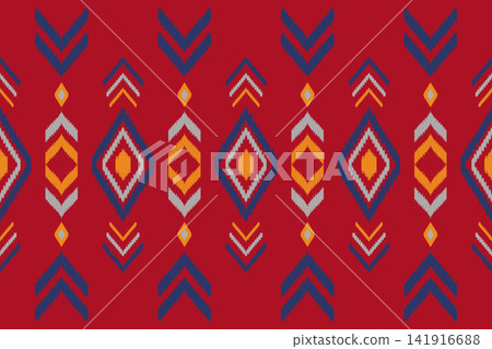 ikat geometric ethnic oriental pattern. ikat geometric ethnic pattern. ikat pattern design for clothing, textile, background, wallpaper, wrapping, carpet, print, embroidery style, vector illustration ikat geometric ethnic oriental pattern. ikat geometric ethnic pattern. ikat pattern design for clothing, textile, background, wallpaper, wrapping, carpet, print, embroidery style, vector illustration 141916688