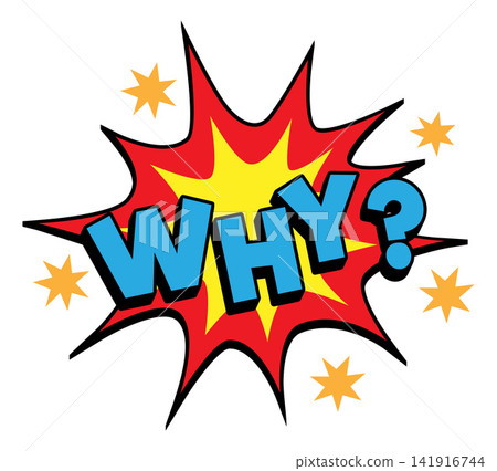 WHY Comic Book Pop Art Spark Burst Graphic WHY Comic Book Pop Art Spark Burst Graphic 141916744