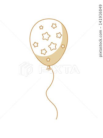 Illustration of pattern star balloon. Decoration for celebration. Linear illustration. Illustration of pattern star balloon. Decoration for celebration. Linear illustration. 141916849
