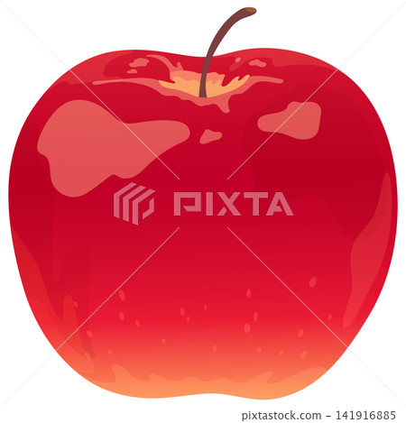 一幅逼真的紅蘋果插圖。 一幅逼真的紅蘋果插圖。 141916885