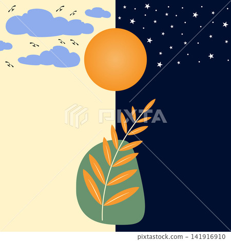 Abstract line art vector. minimal tone background line drawing art with abstract shapes. Abstract plant art design for background, print, cover, wallpaper, earth tone wall art Abstract line art vector. minimal tone background line drawing art with abstract shapes. Abstract plant art design for background, print, cover, wallpaper, earth tone wall art 141916910