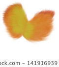 A hand-drawn illustration of softly spreading yellow and orange flames. 141916939