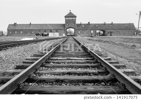 "The Gate of Death" - Railway siding at Auschwitz II concentration camp (Birkenau) - World Heritage Site "The Gate of Death" - Railway siding at Auschwitz II concentration camp (Birkenau) - World Heritage Site 141917075