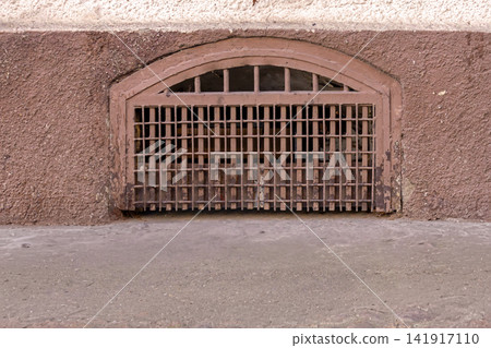 Old metal window facade Old metal window facade 141917110