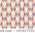 Stylish peacock ornament modern seamless pattern element. Vintage classical old fashioned damask ornament, seamless texture for wallpapers, textile. 141917330