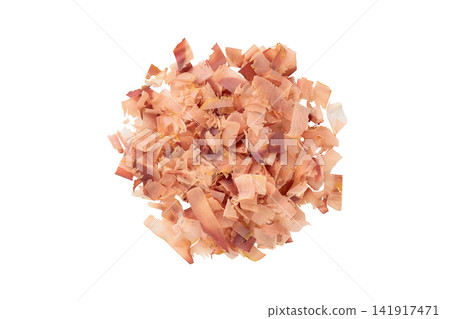 PNG image of a small portion of shaved bonito flakes cut out and photographed from directly above. PNG image of a small portion of shaved bonito flakes cut out and photographed from directly above. 141917471