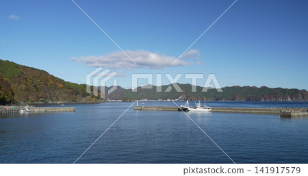 Iwate Prefecture, Kamaishi City, Ozaki Peninsula, Ozaki Shirahama Fishing Port Iwate Prefecture, Kamaishi City, Ozaki Peninsula, Ozaki Shirahama Fishing Port 141917579