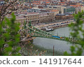 Budapest Elisabeth Bridge Cherry Blossoms Danube River Historic Buildings 141917644
