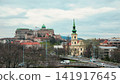 Budapest Aerial View Danube River Parliament Buda Castle Hillside 141917645