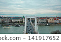 Budapest Danube River Chain Bridge and Parliament Aerial Panorama View 141917652