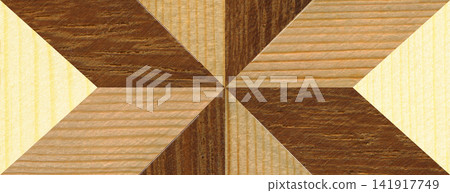 Walnut and Pine Wood Marquetry Compass Star Parquet Pattern Texture Walnut and Pine Wood Marquetry Compass Star Parquet Pattern Texture 141917749
