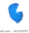 A soft, curved abstract illustration in a vibrant blue color. 141918767