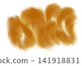 A transparent PNG illustration of orange flames arranged horizontally. 141918831