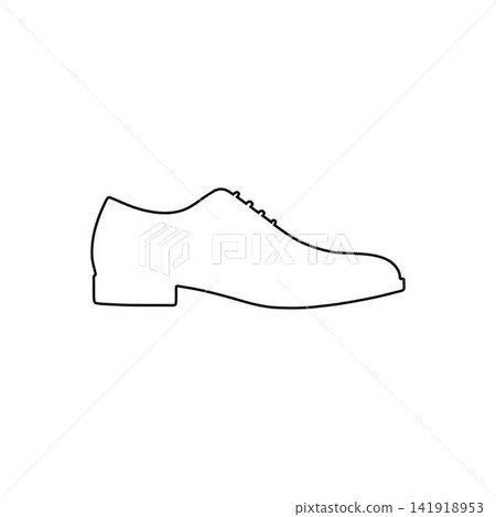 dress shoe icon outline formal footwear for men business office party and fashion isolated illustration dress shoe icon outline formal footwear for men business office party and fashion isolated illustration 141918953