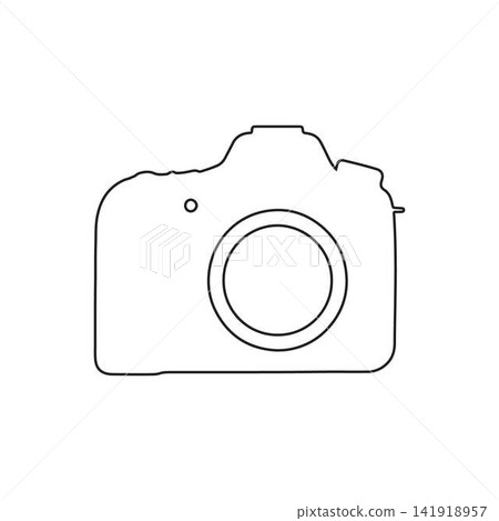 dslr camera icon outline black photographic equipment isolated dslr camera icon outline black photographic equipment isolated 141918957